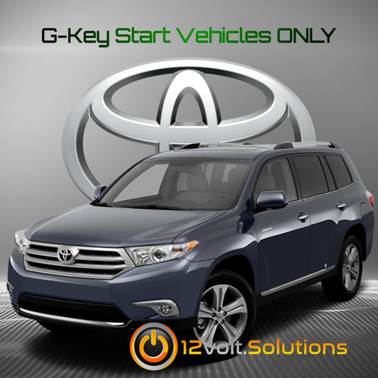 2010-2013 Toyota Highlander Plug & Play Remote Start Kit (G-Key)-12Volt.Solutions