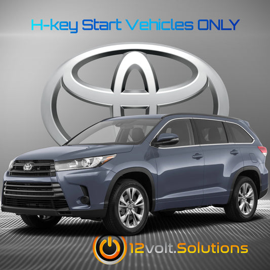 2014-2020 Toyota Highlander Plug and Play Remote Start Kit (H-Key)-12Volt.Solutions