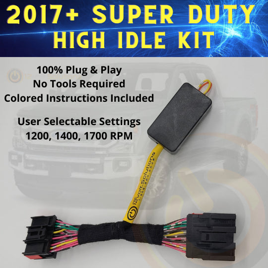 2017-2021 Ford Super Duty High Idle Kit - Selectable 1200, 1400, 1700 RPM-12Volt.Solutions