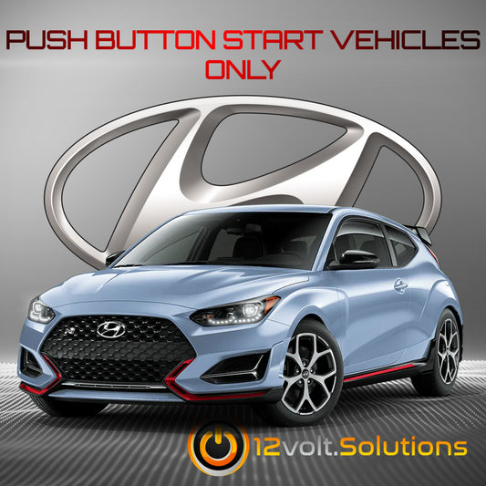 2019-2022 Hyundai Veloster Remote Start Plug and Play Kit (Push Button Start)-12Volt.Solutions