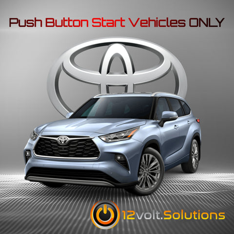 2020-2021 Toyota Highlander Plug & Play Remote Start Kit (Push Button Start)-12Volt.Solutions