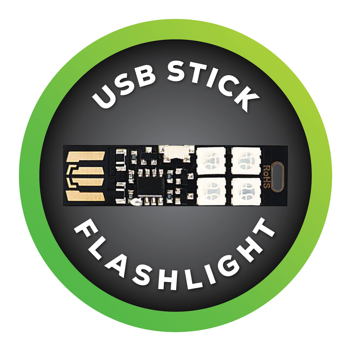 Super Bright USB LED Light Stick - RGB (2 Pack)
